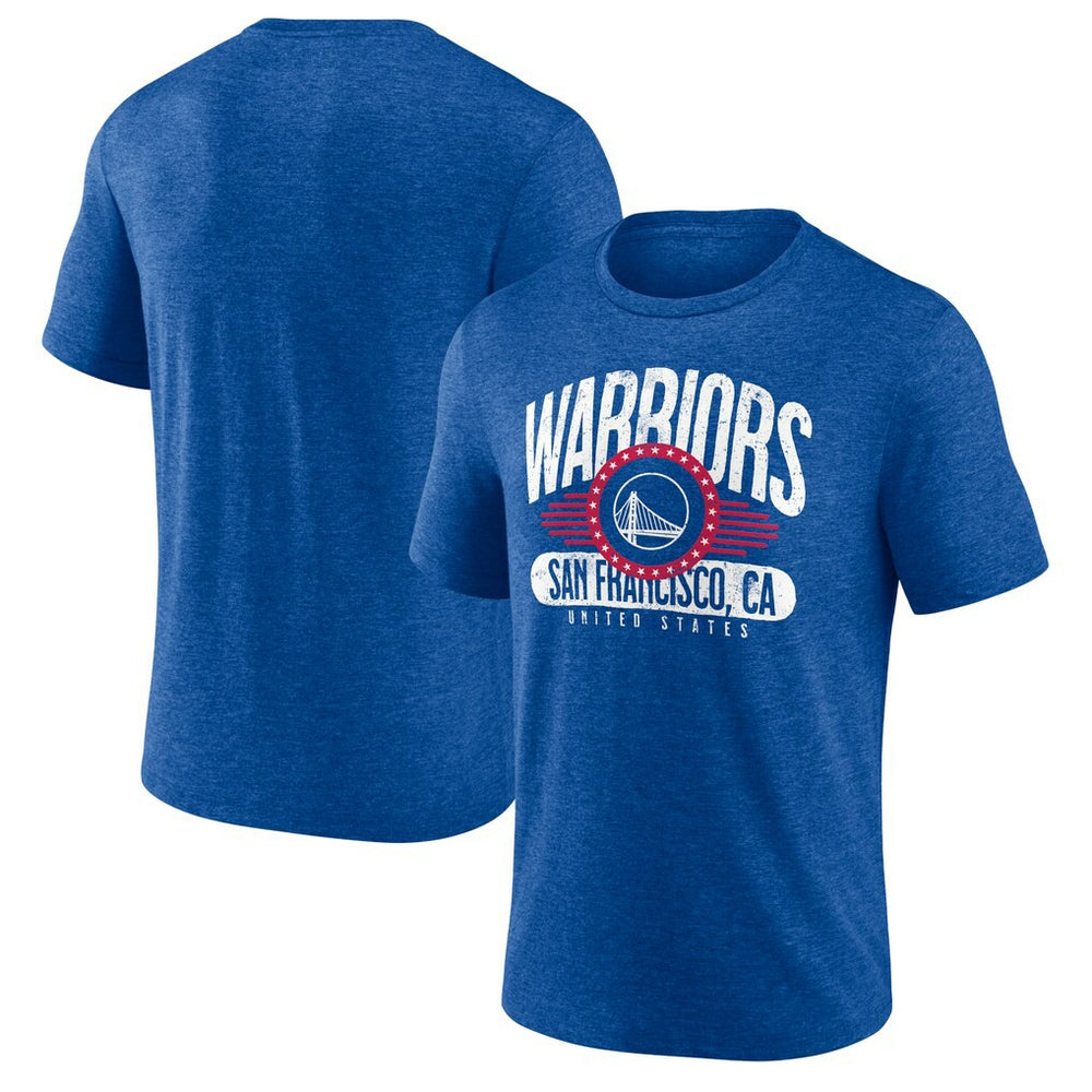 Golden State Warriors Badge of Honor Tri-Blend T-Shirt Royal