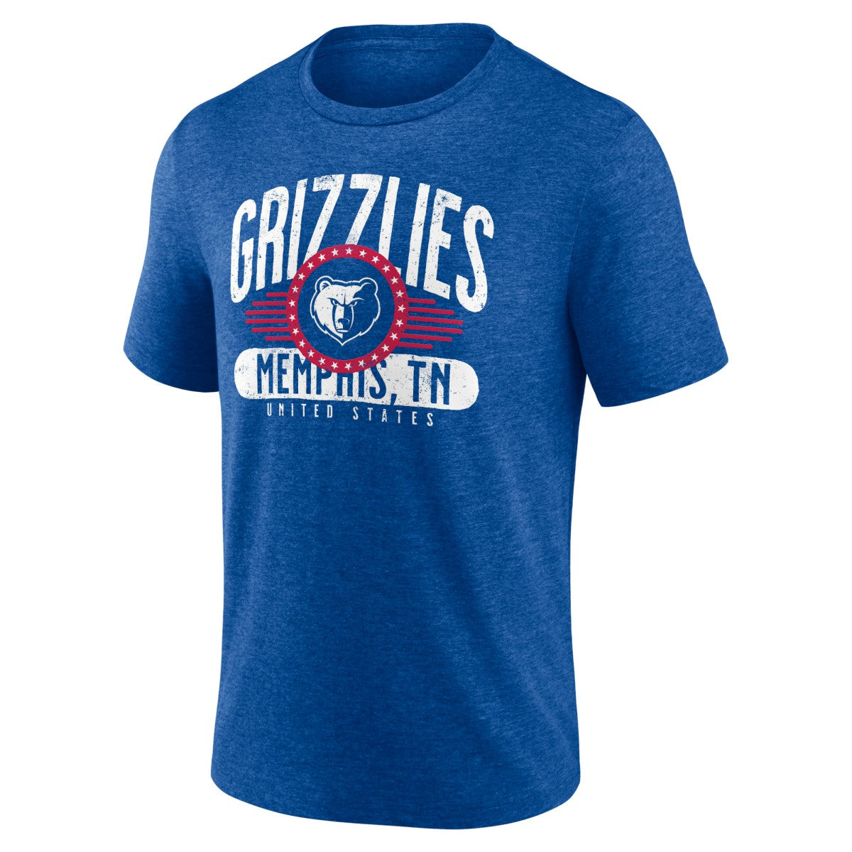 Memphis Grizzlies Badge of Honor Tri-Blend T-Shirt Royal