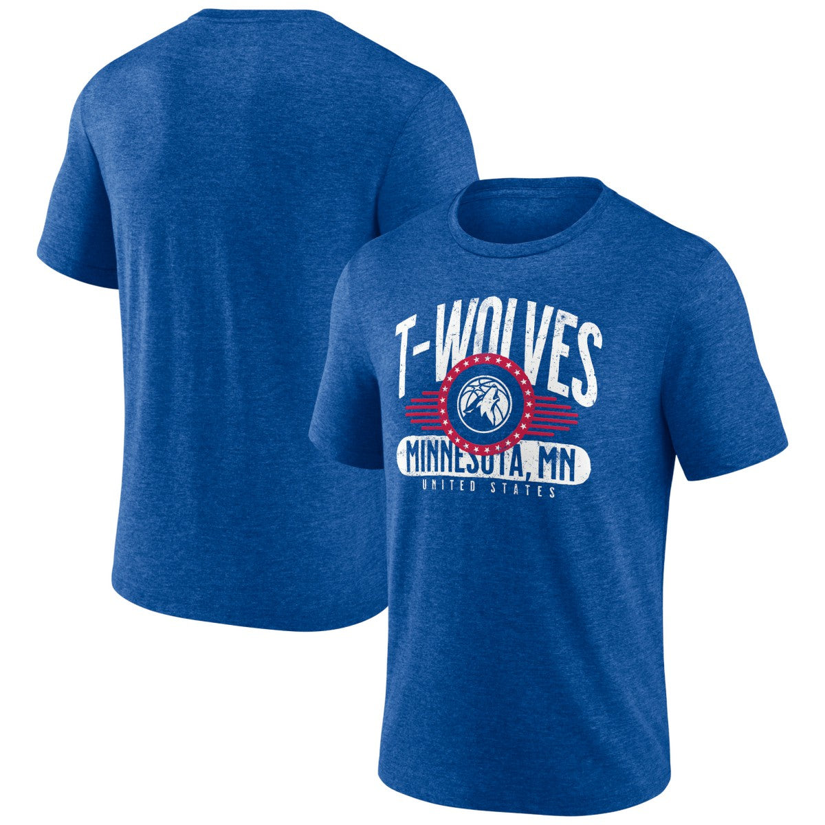 Minnesota Timberwolves Badge of Honor Tri-Blend T-Shirt Royal