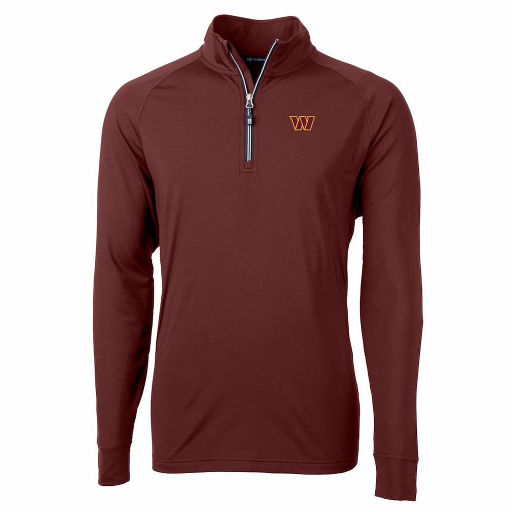 Washington Commanders Cutter & Buck Adapt Eco Stretch Quarter-Zip Pullover Jacket - Burgundy - NFL