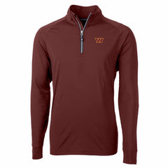 Washington Commanders Cutter & Buck Adapt Eco Stretch Quarter-Zip Pullover Jacket - Burgundy - NFL