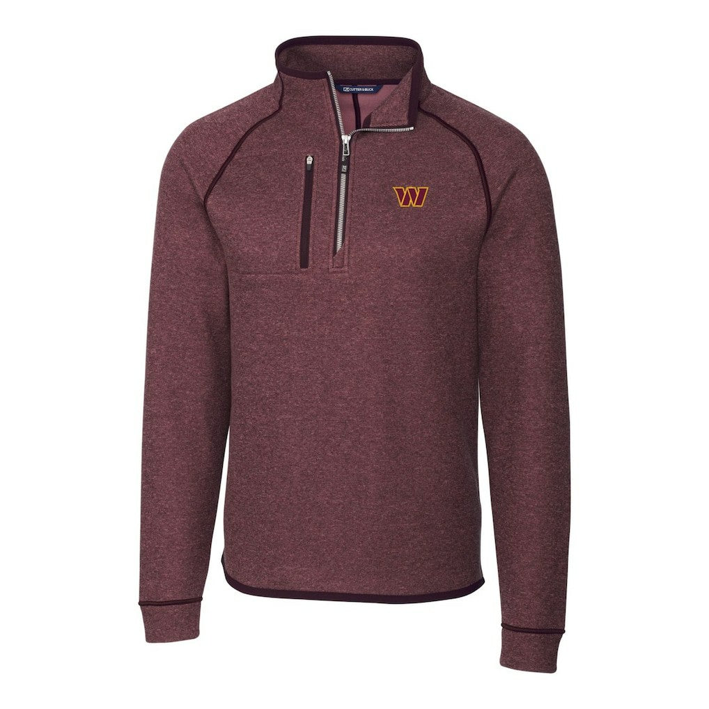 Washington Commanders Cutter & Buck Mainsail Half-Zip Pullover Jacket - Burgundy - NFL