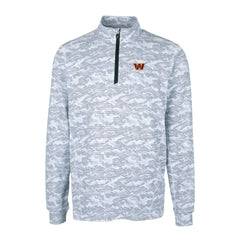 Washington Commanders Cutter & Buck Traverse Camo Stretch Quarter-Zip Pullover Jacket - Charcoal - NFL