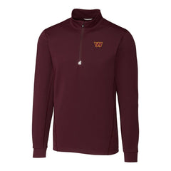 Washington Commanders Cutter & Buck Traverse Stretch Quarter-Zip Pullover Jacket - Burgundy - NFL
