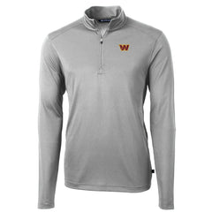 Washington Commanders Cutter & Buck Virtue Eco Pique Half-Zip Pullover Jacket - Gray - NFL