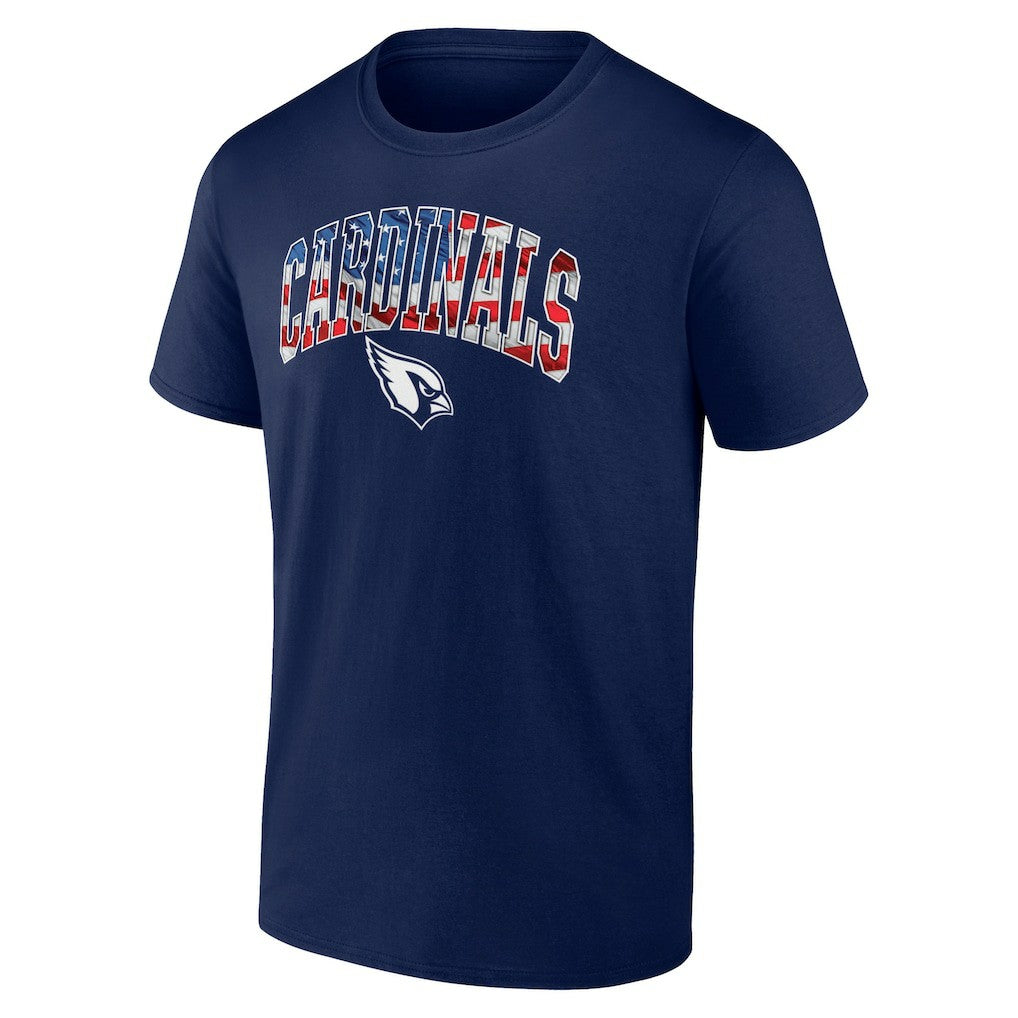 Arizona Cardinals Banner Wave Logo T-Shirt - Navy - NFL