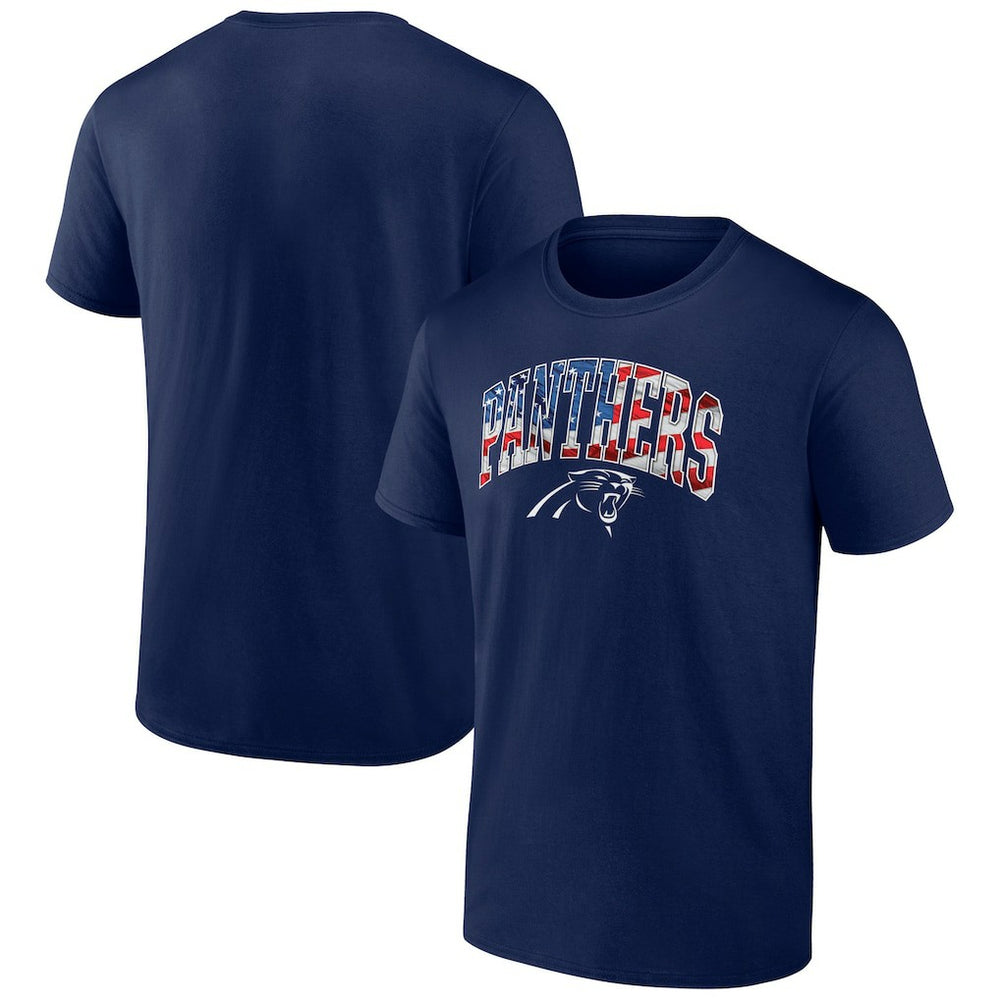Carolina Panthers Banner Wave Logo T-Shirt - Navy - NFL