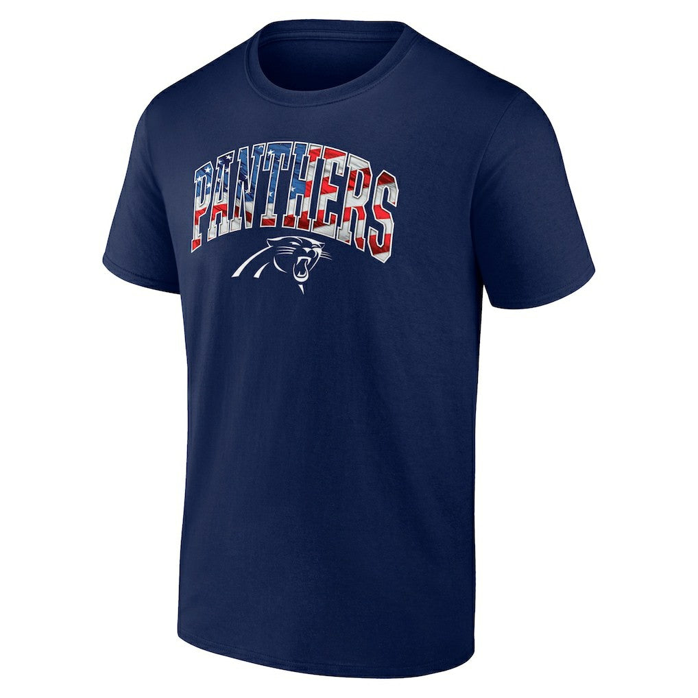 Carolina Panthers Banner Wave Logo T-Shirt - Navy - NFL