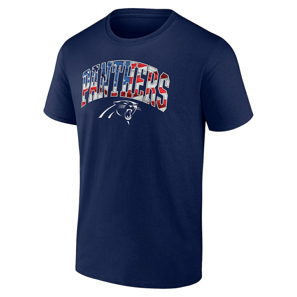 Carolina Panthers Banner Wave Logo T-Shirt - Navy - NFL