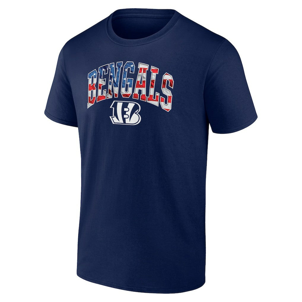 Cincinnati Bengals Banner Wave Logo T-Shirt - Navy - NFL