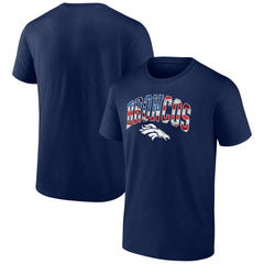 Denver Broncos Banner Wave Logo T-Shirt - Navy - NFL