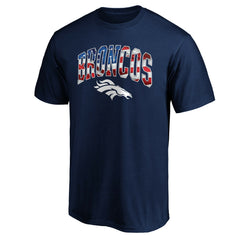 Denver Broncos Banner Wave Logo T-Shirt - Navy - NFL