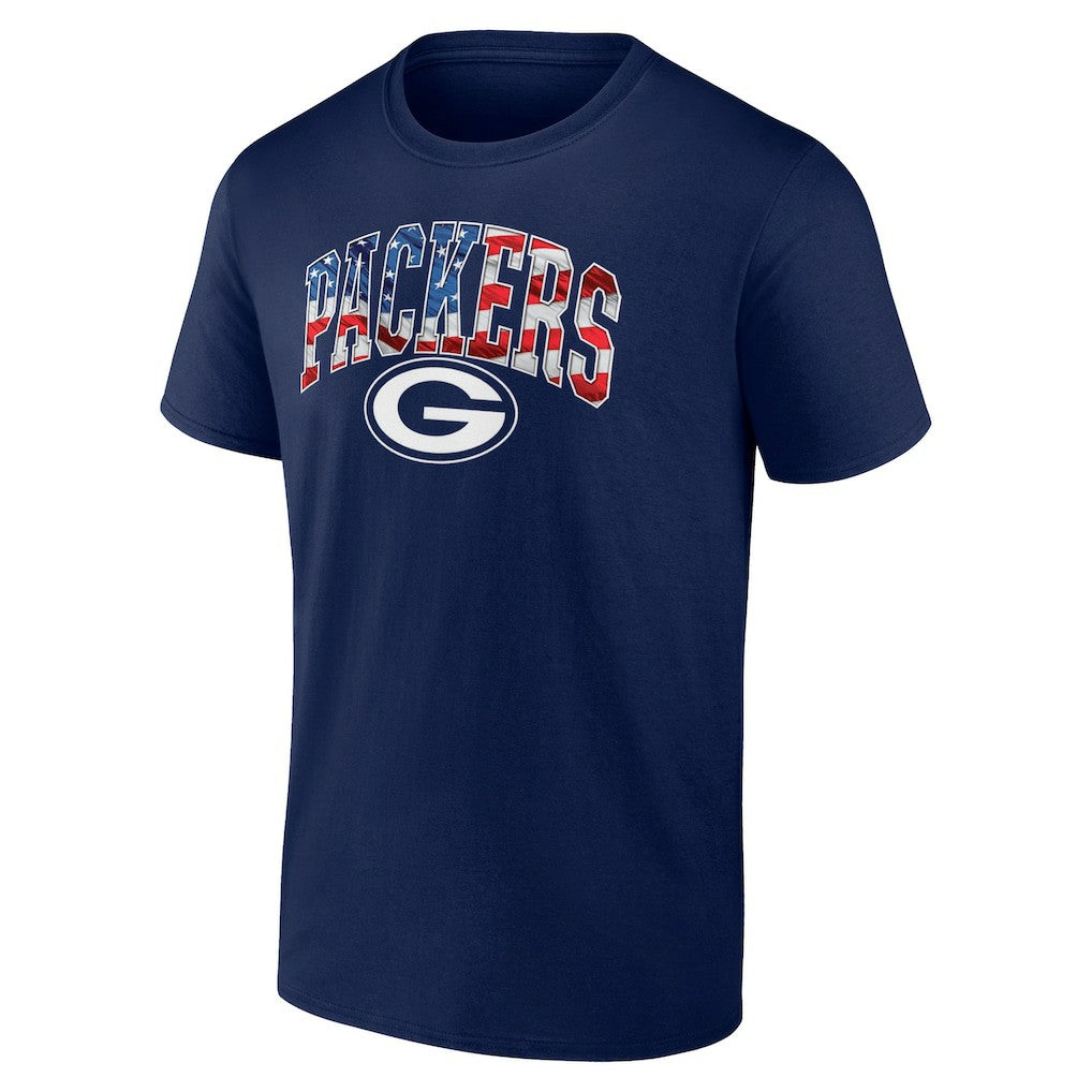 Green Bay Packers Banner Wave Logo T-Shirt - Navy - NFL