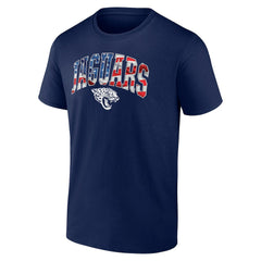 Jacksonville Jaguars Banner Wave Logo T-Shirt - Navy - NFL