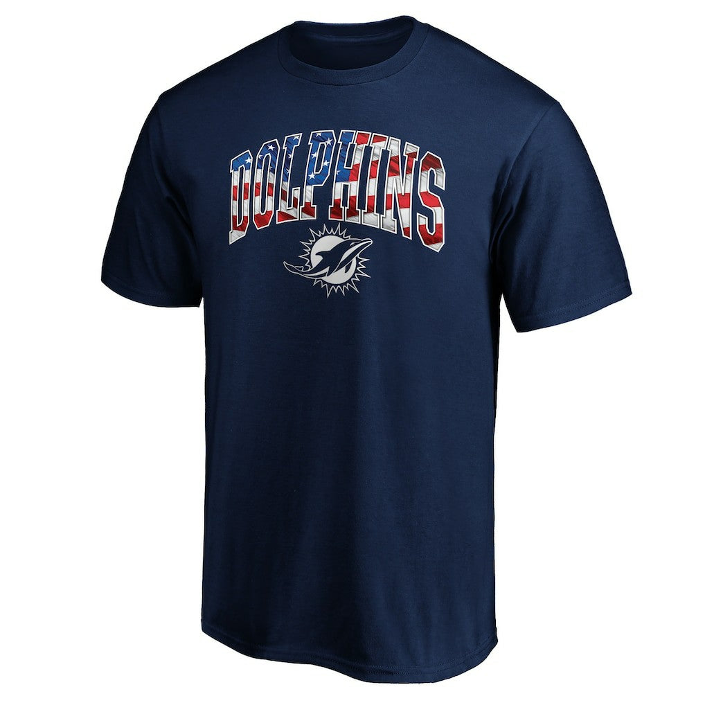 Miami Dolphins Banner Wave Logo T-Shirt - Navy - NFL