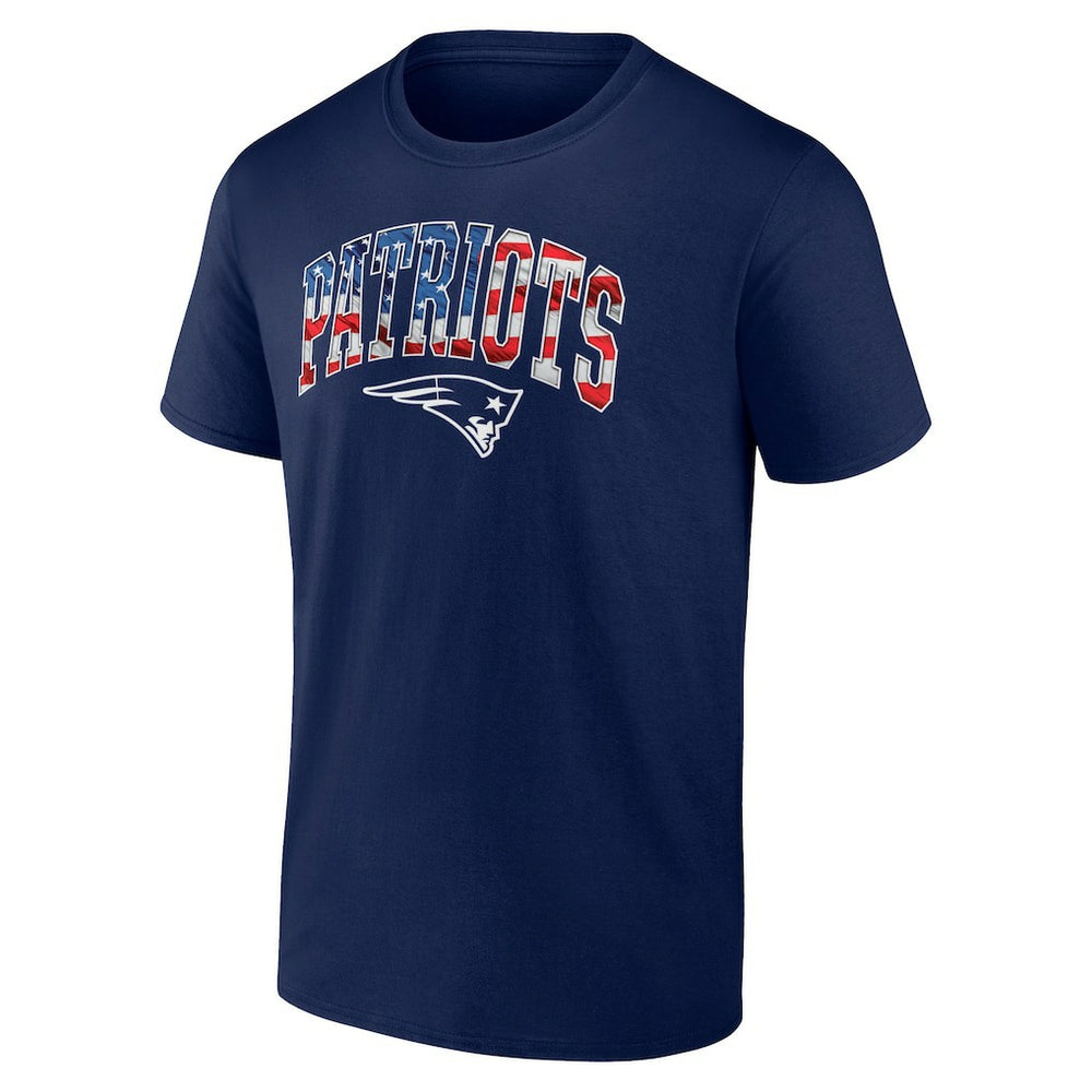 New England Patriots Banner Wave Logo T-Shirt - Navy - NFL