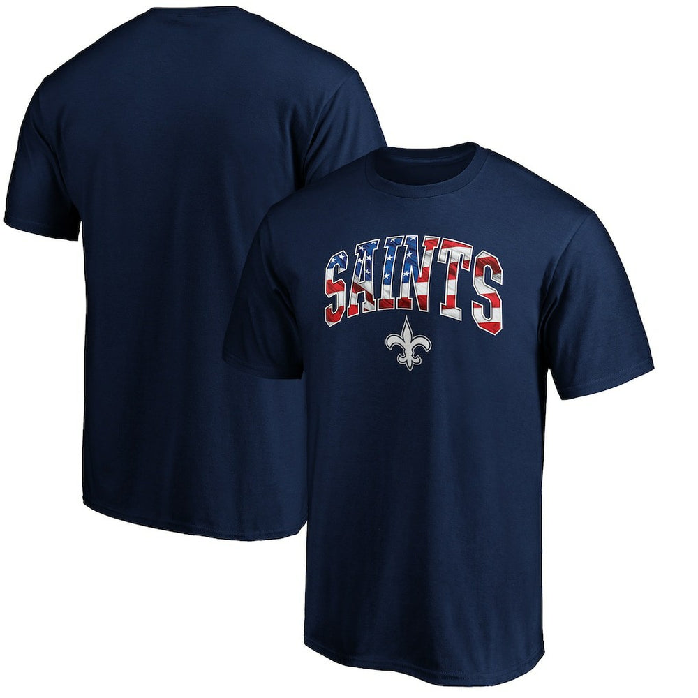 New Orleans Saints Banner Wave Logo T-Shirt - Navy - NFL