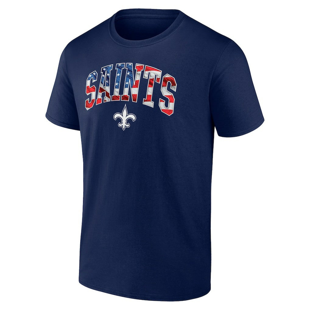 New Orleans Saints Banner Wave Logo T-Shirt - Navy - NFL
