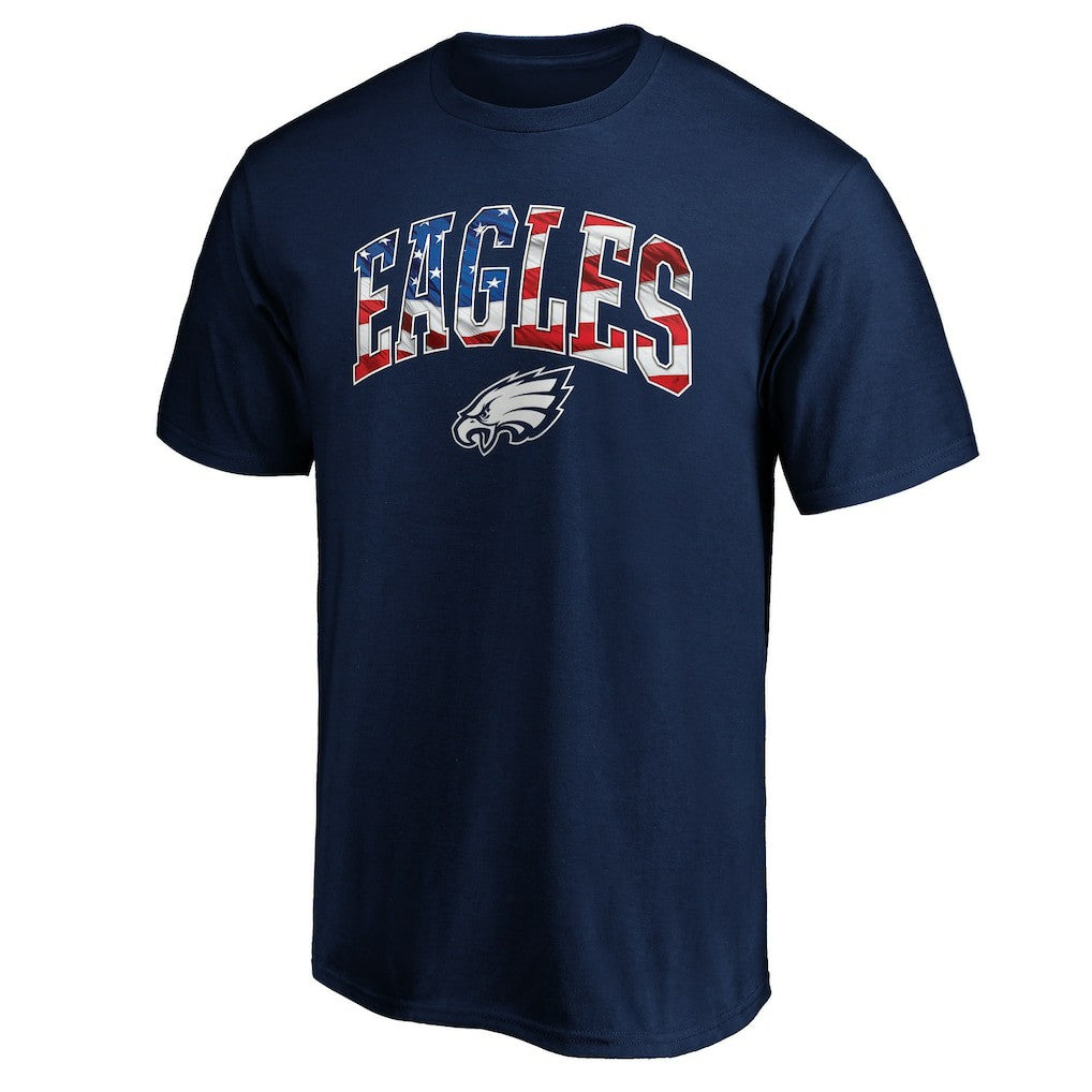 Philadelphia Eagles Banner Wave Logo T-Shirt - Navy - NFL