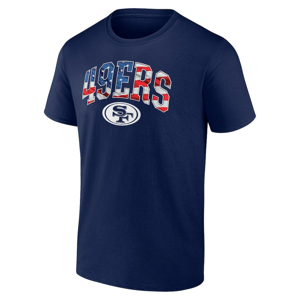 San Francisco 49ers Banner Wave Logo T-Shirt - Navy - NFL