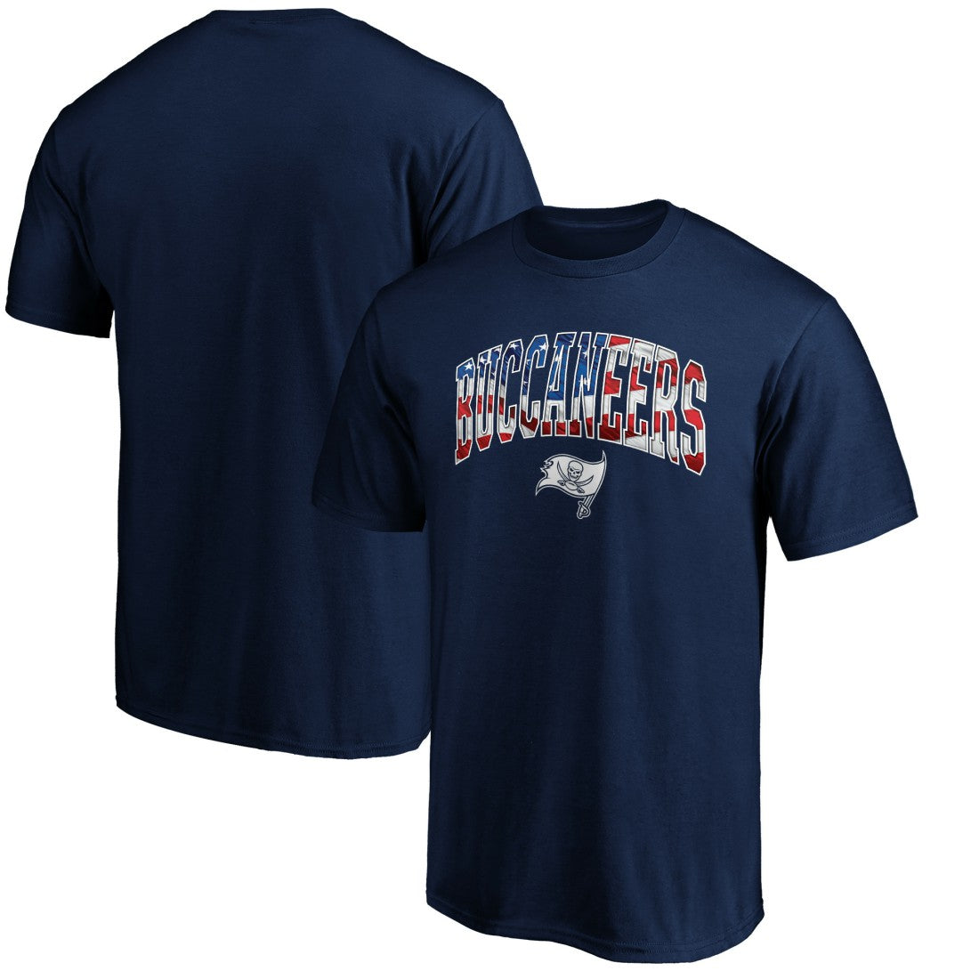 Tampa Bay Buccaneers Banner Wave Logo T-Shirt - Navy - NFL