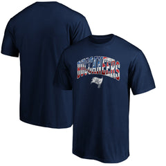 Tampa Bay Buccaneers Banner Wave Logo T-Shirt - Navy - NFL