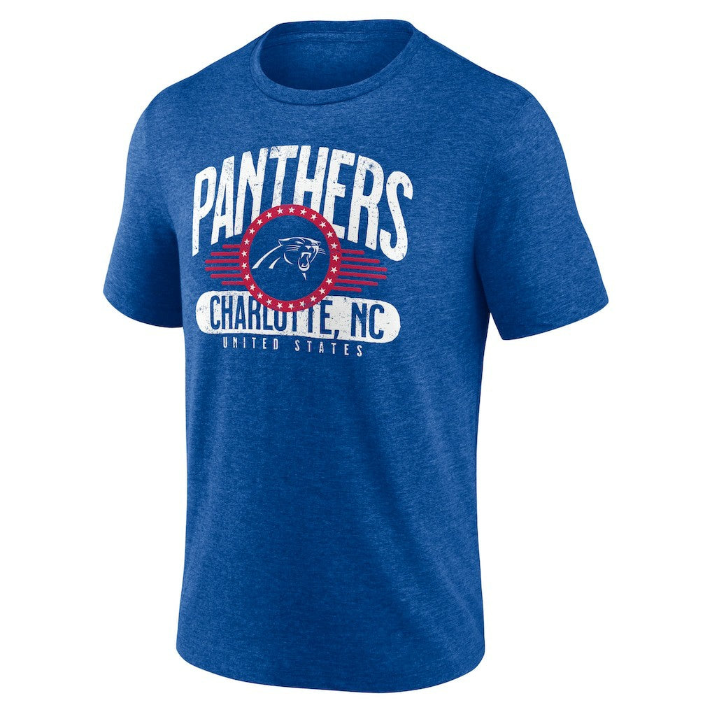 Carolina Panthers Badge of Honor Tri-Blend T-Shirt - Royal - NFL