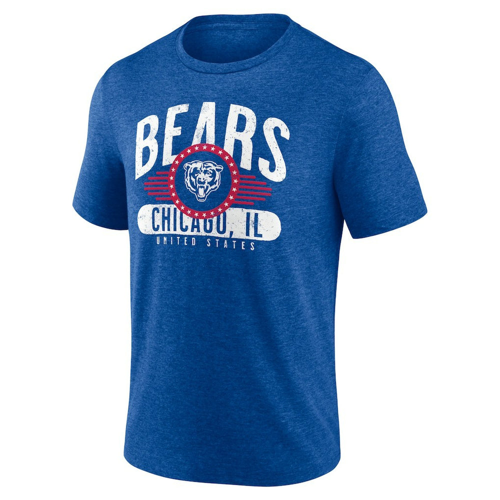 Chicago Bears Badge of Honor Tri-Blend T-Shirt - Royal - NFL