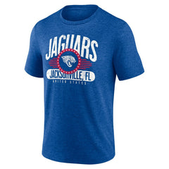Jacksonville Jaguars Badge of Honor Tri-Blend T-Shirt - Royal - NFL