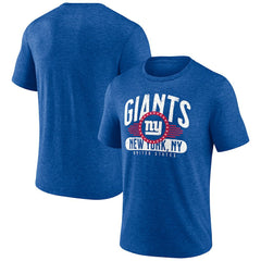 New York Giants Badge of Honor Tri-Blend T-Shirt - Royal - NFL