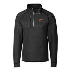 Washington Commanders Cutter & Buck Big & Tall Mainsail Half-Zip Pullover Jacket - Heathered Charcoal - NFL