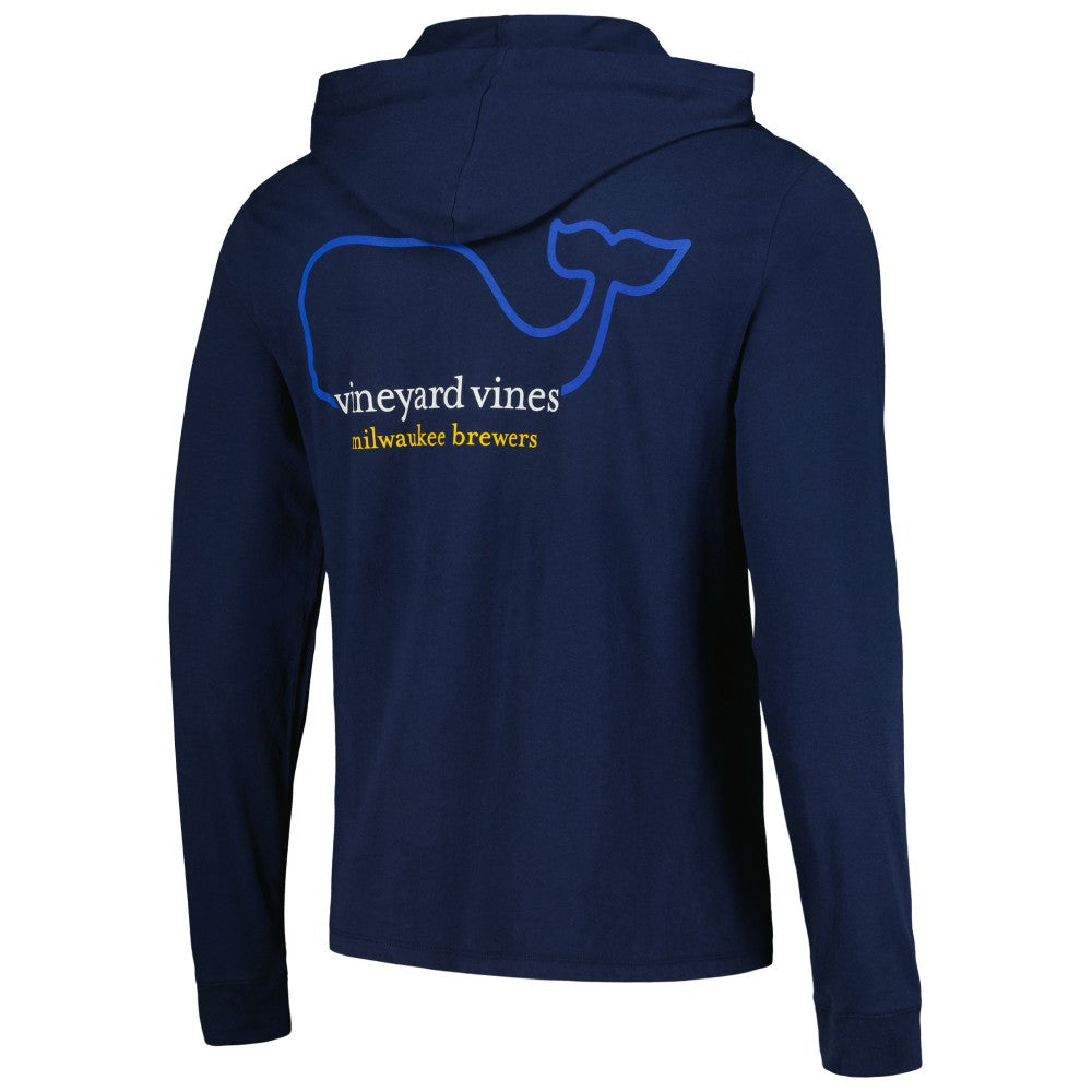 Milwaukee Brewers Vineyard Vines Long Sleeve Hoodie T-Shirt Discount