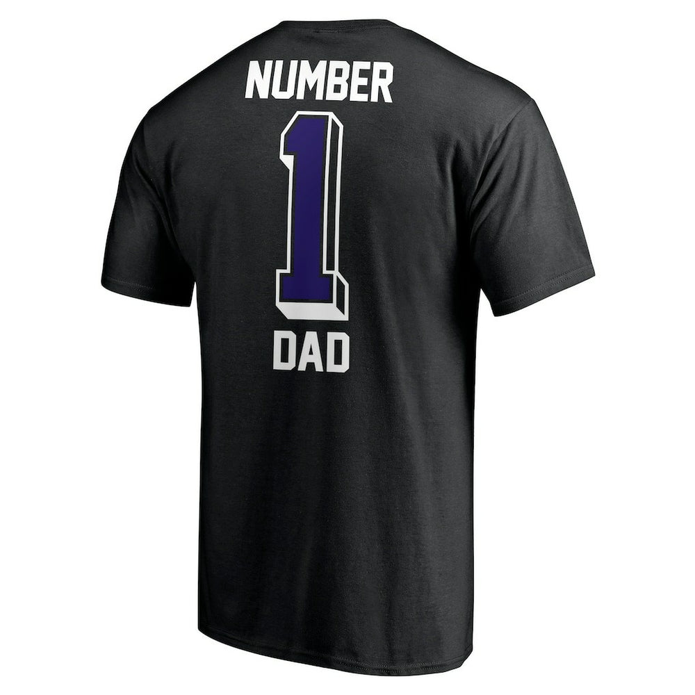 Baltimore Ravens Number One Dad T-Shirt - Black - NFL