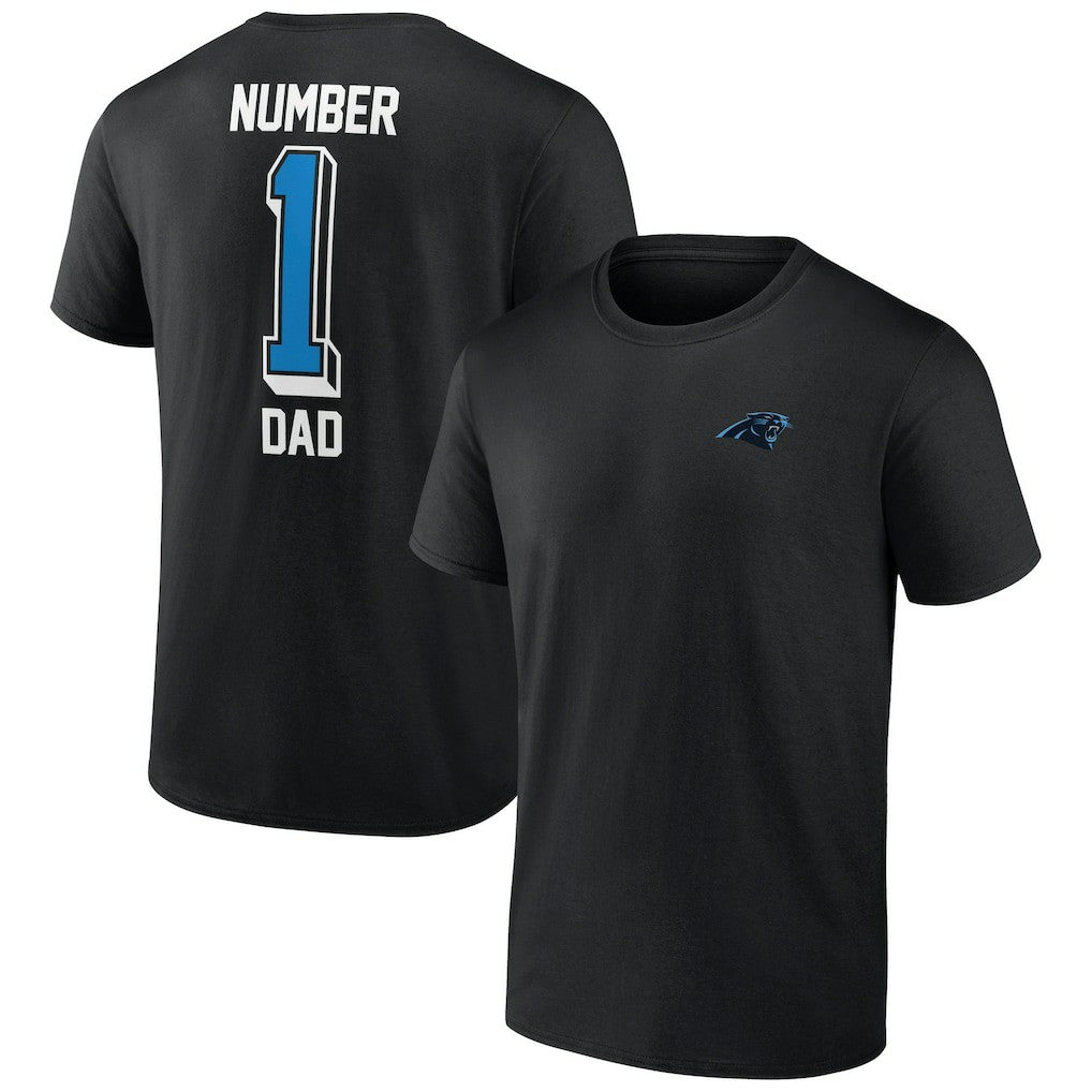 Carolina Panthers Number One Dad T-Shirt - Black - NFL