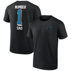 Carolina Panthers Number One Dad T-Shirt - Black - NFL
