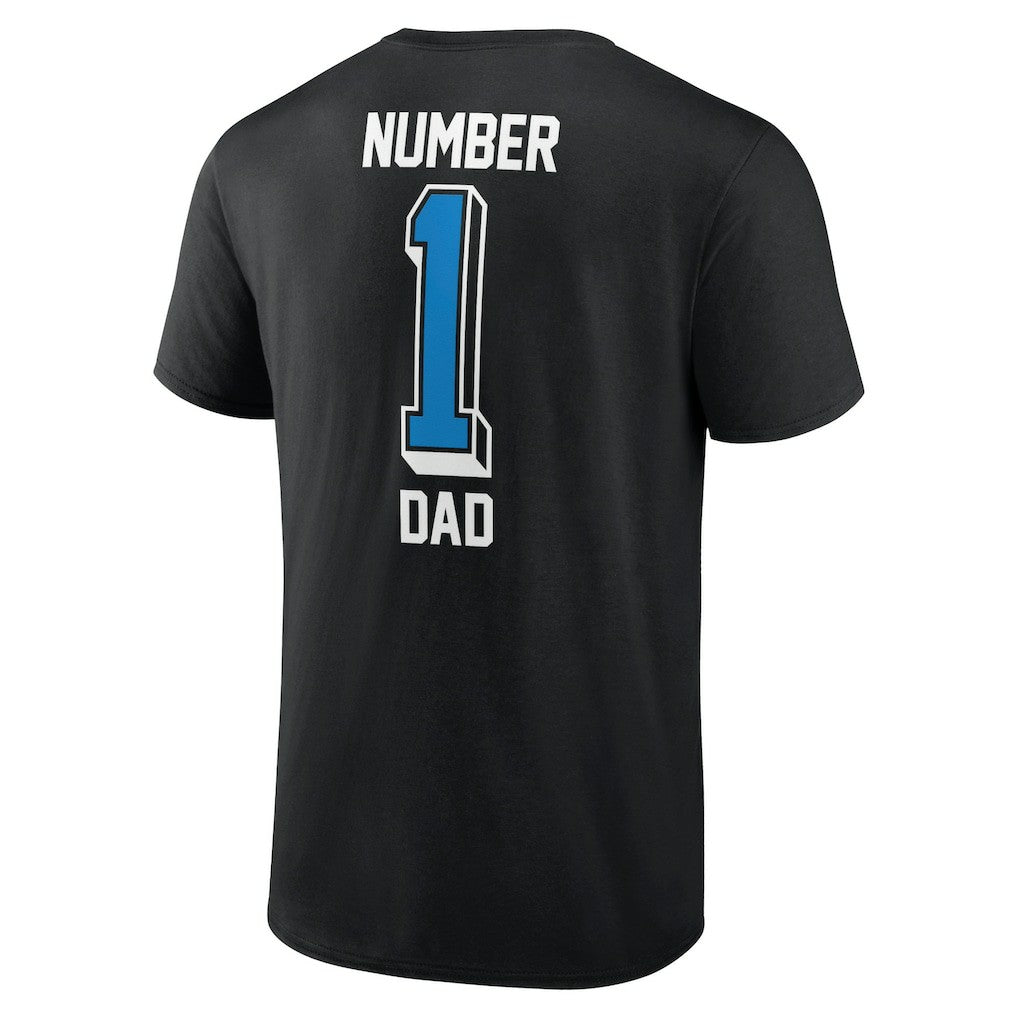 Carolina Panthers Number One Dad T-Shirt - Black - NFL