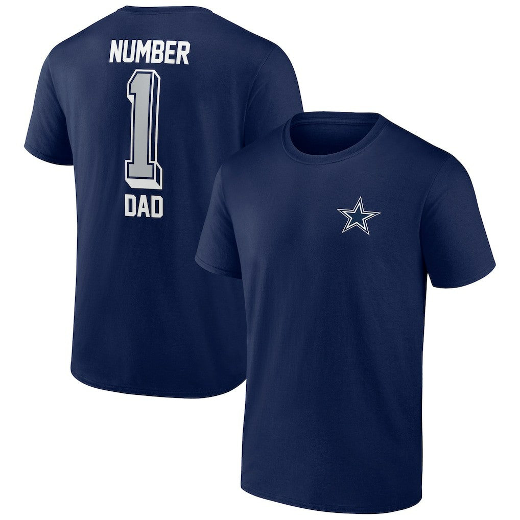 Dallas Cowboys Number One Dad T-Shirt - Navy - NFL