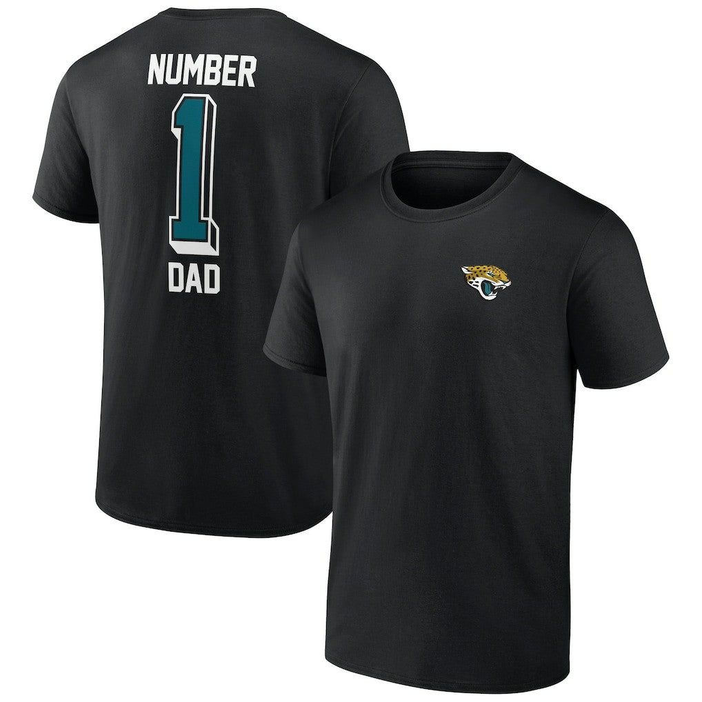 Jacksonville Jaguars Number One Dad T-Shirt - Black - NFL