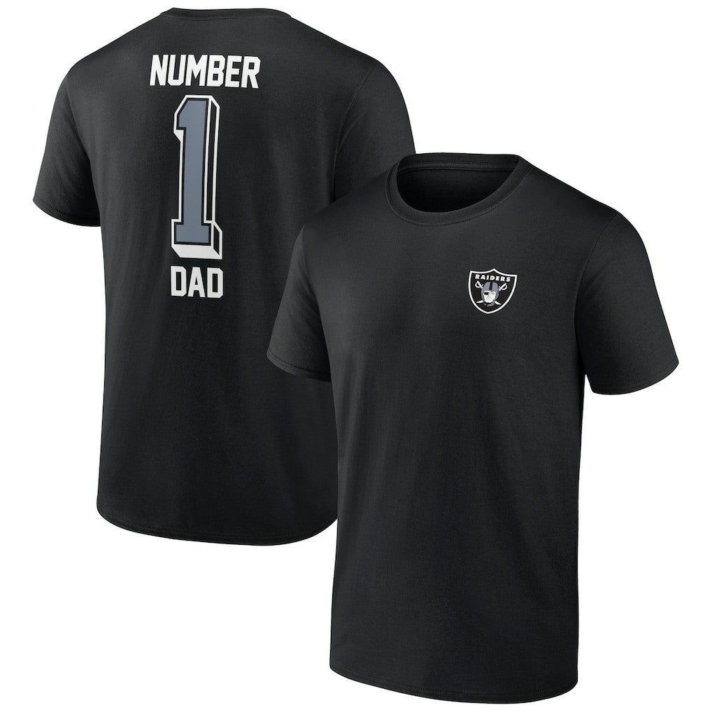 Las Vegas Raiders Number One Dad T-Shirt - Black - NFL