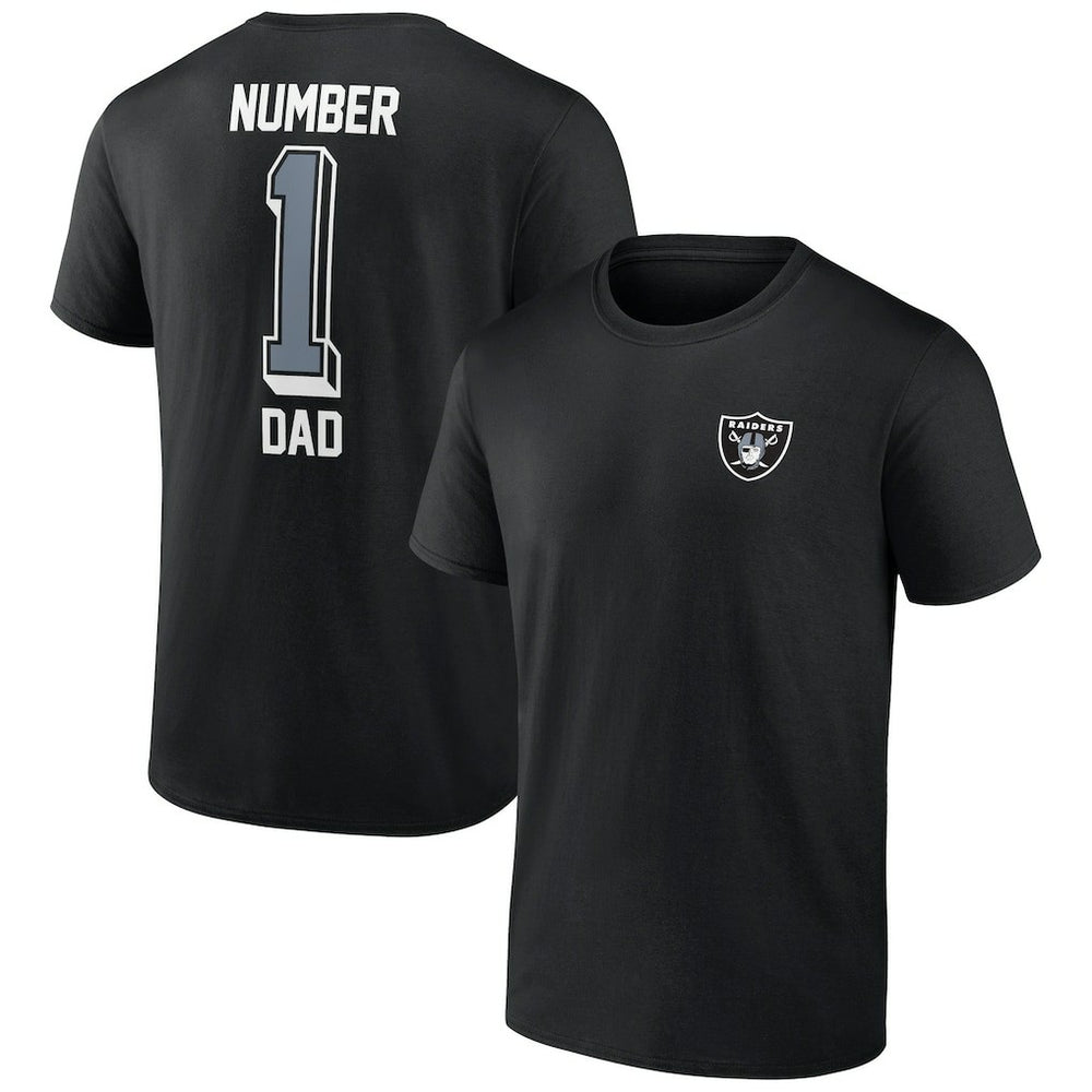 Las Vegas Raiders Number One Dad T-Shirt - Black - NFL