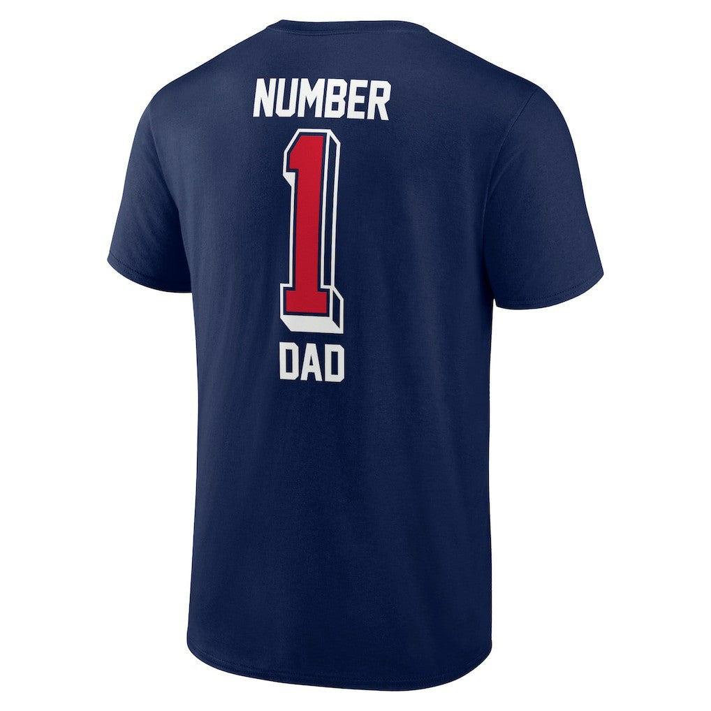 New England Patriots Number One Dad T-Shirt - Navy - NFL