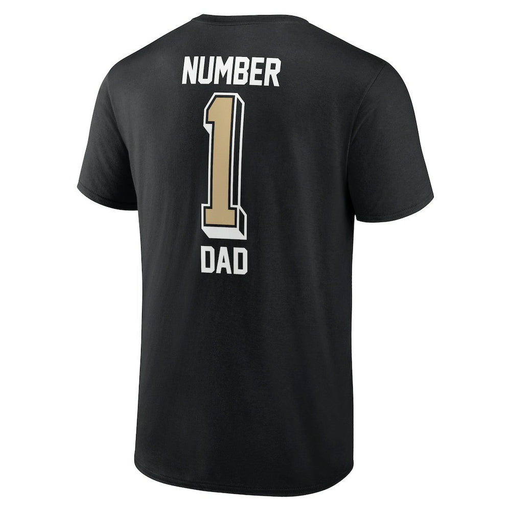 New Orleans Saints Number One Dad T-Shirt - Black - NFL