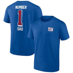 New York Giants Number One Dad T-Shirt - Royal - NFL