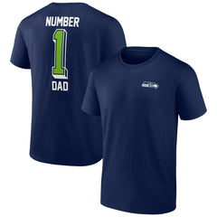 Seattle Seahawks Number One Dad T-Shirt - College Navy - NFL