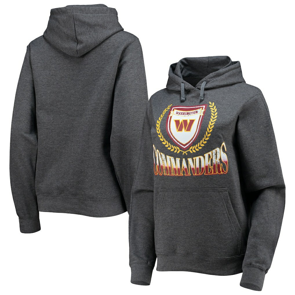 Washington Commanders WEAR by Erin Andrews Women's Fleece Pullover Hoodie - Heathered Gray - NFL