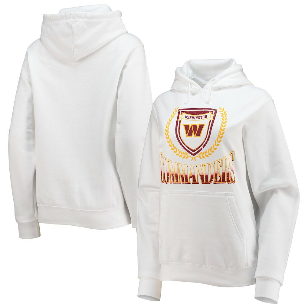 Washington Commanders WEAR by Erin Andrews Women's Fleece Pullover Hoodie - White - NFL