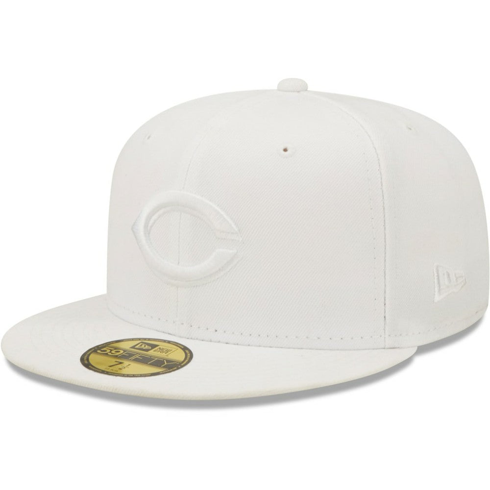 Cincinnati Reds New Era White on White 59FIFTY Fitted Hat Online