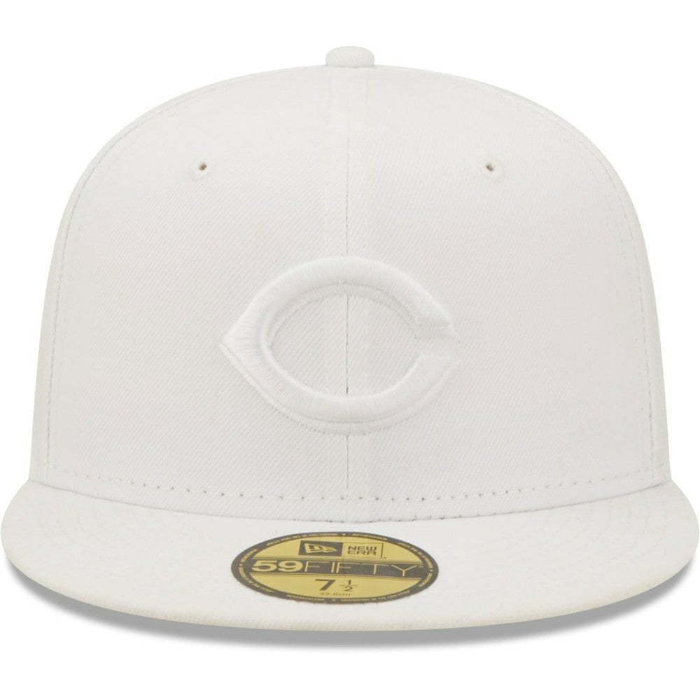 Cincinnati Reds New Era White on White 59FIFTY Fitted Hat Online