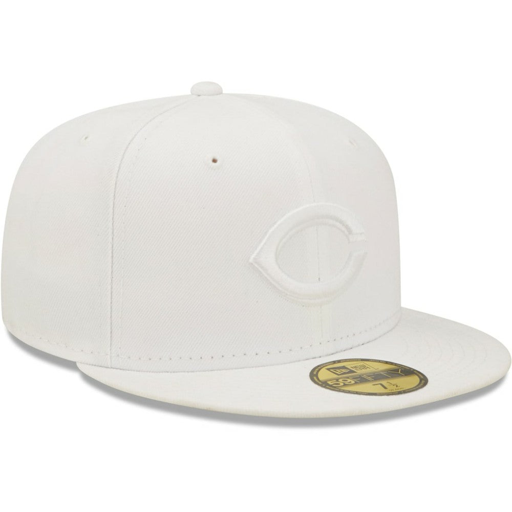 Cincinnati Reds New Era White on White 59FIFTY Fitted Hat Online