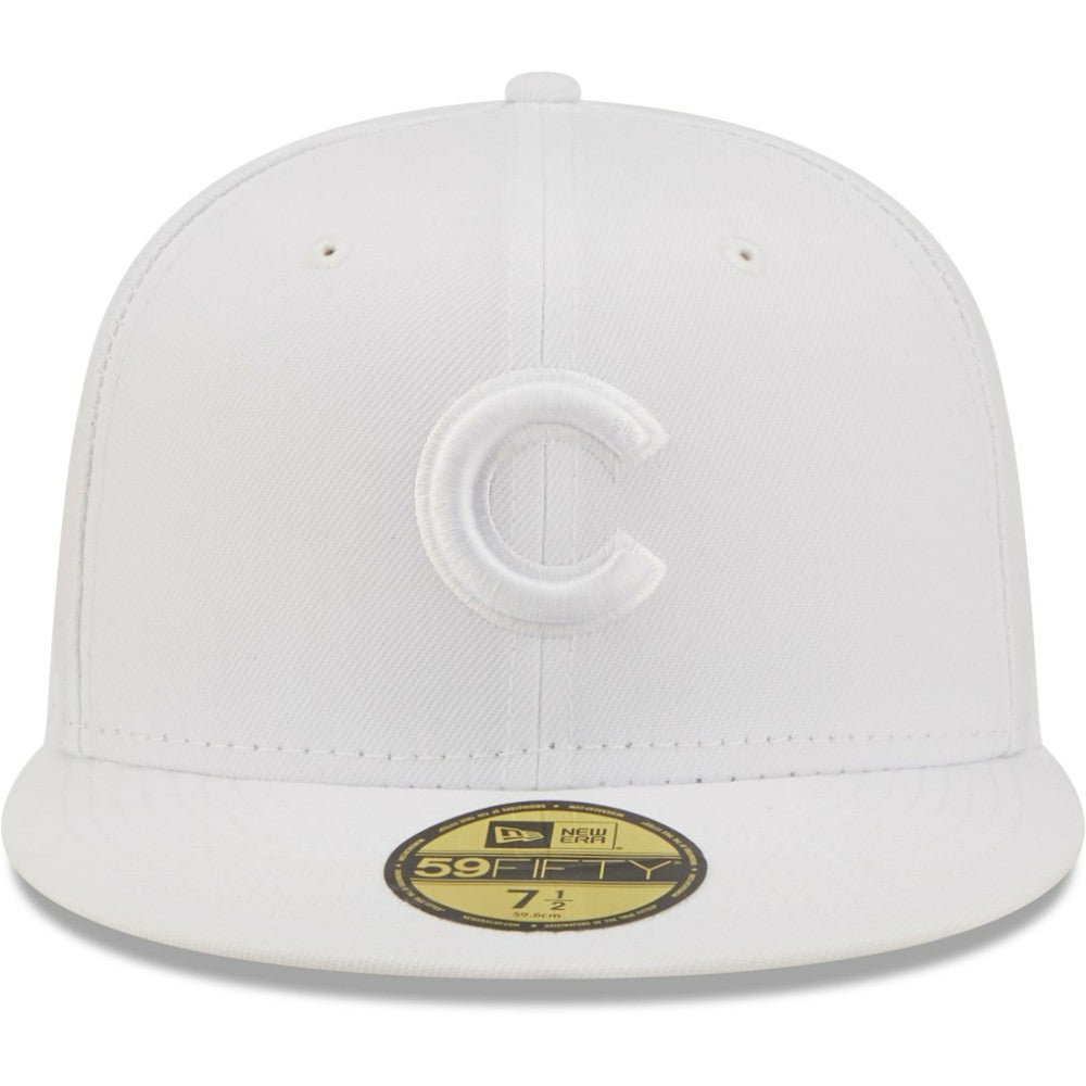 Chicago Cubs New Era White on White 59FIFTY Fitted Hat Near Me